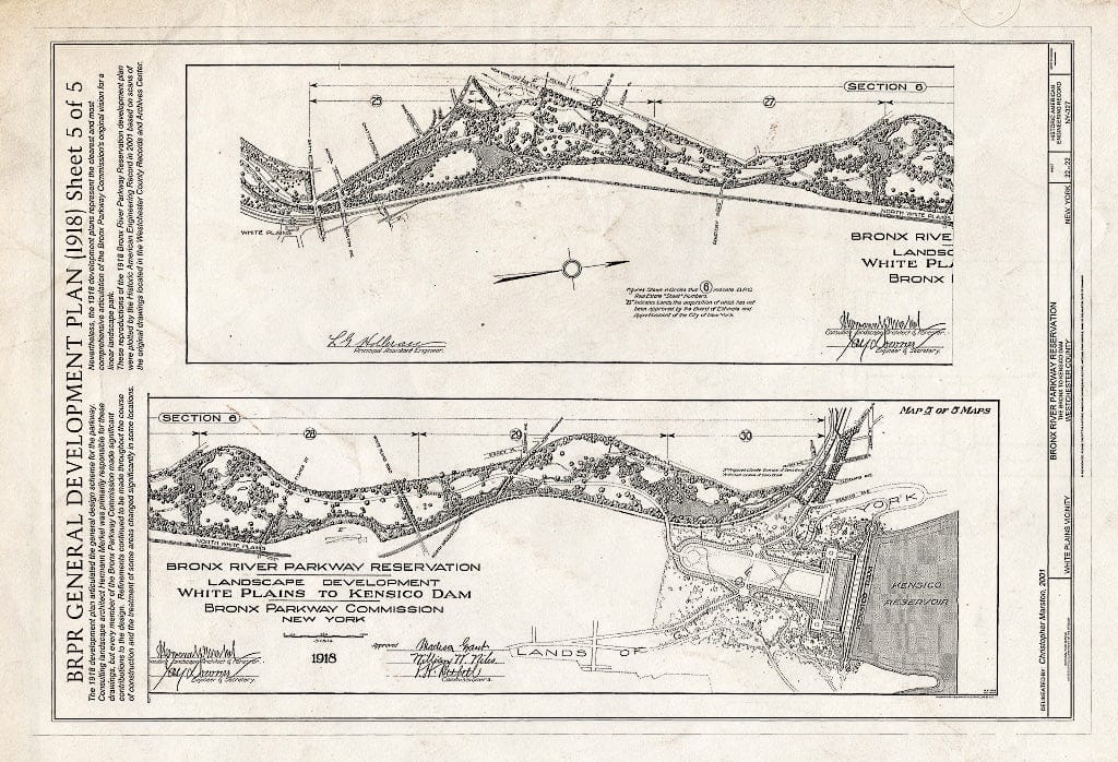 Blueprint HAER NY-327 (Sheet 22 of 22) - Bronx River Parkway Reservation, The Bronx to Kensico Dam, White Plains, Westchester County, NY