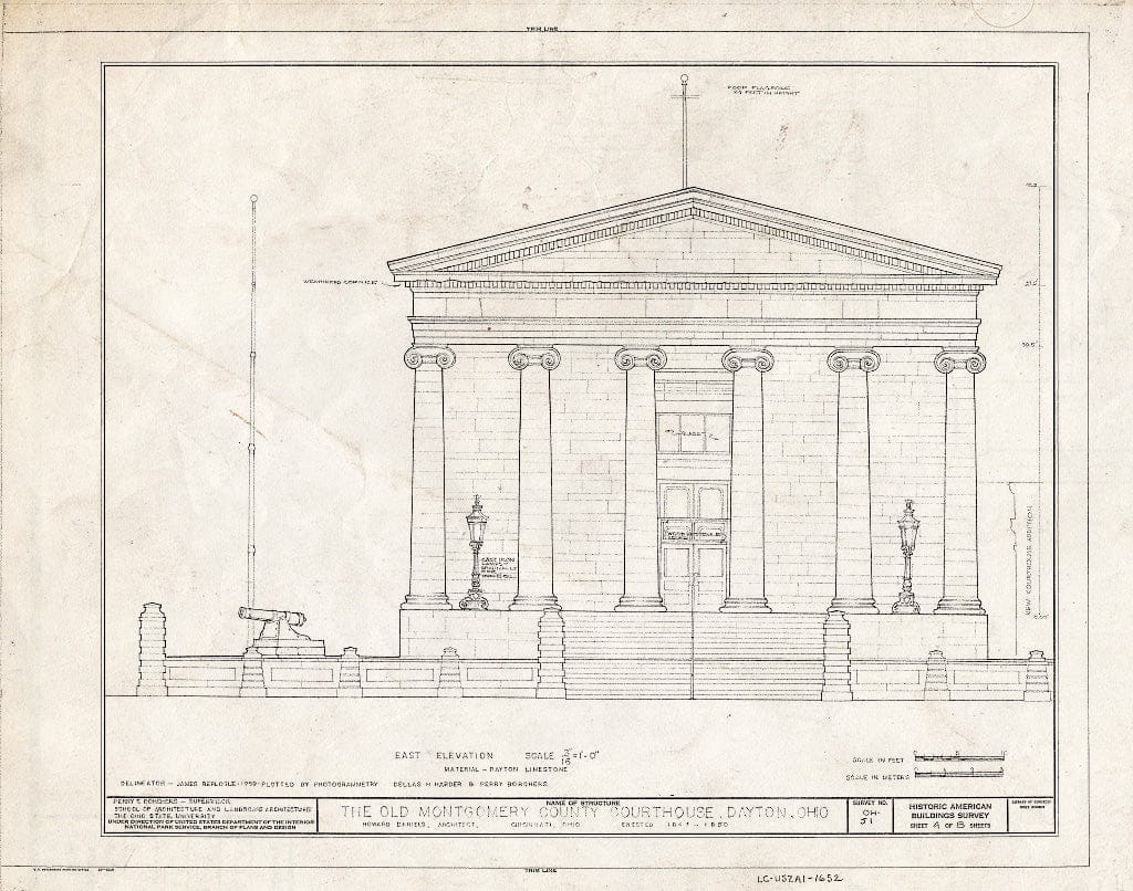 Blueprint HABS Ohio,57-DAYT,2- (Sheet 4 of 8) - Old Montgomery County Courthouse, Third & Main Streets, Dayton, Montgomery County, OH