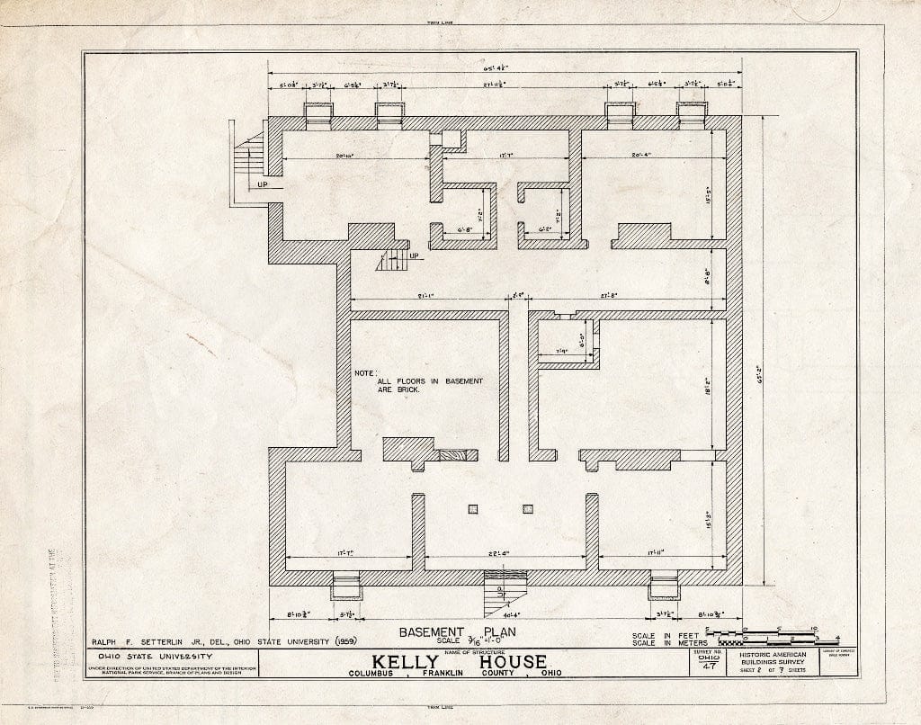 Blueprint HABS Ohio,25-COLB,2- (Sheet 2 of 7) - Alfred Kelley House, 282 East Broad Street, Columbus, Franklin County, OH