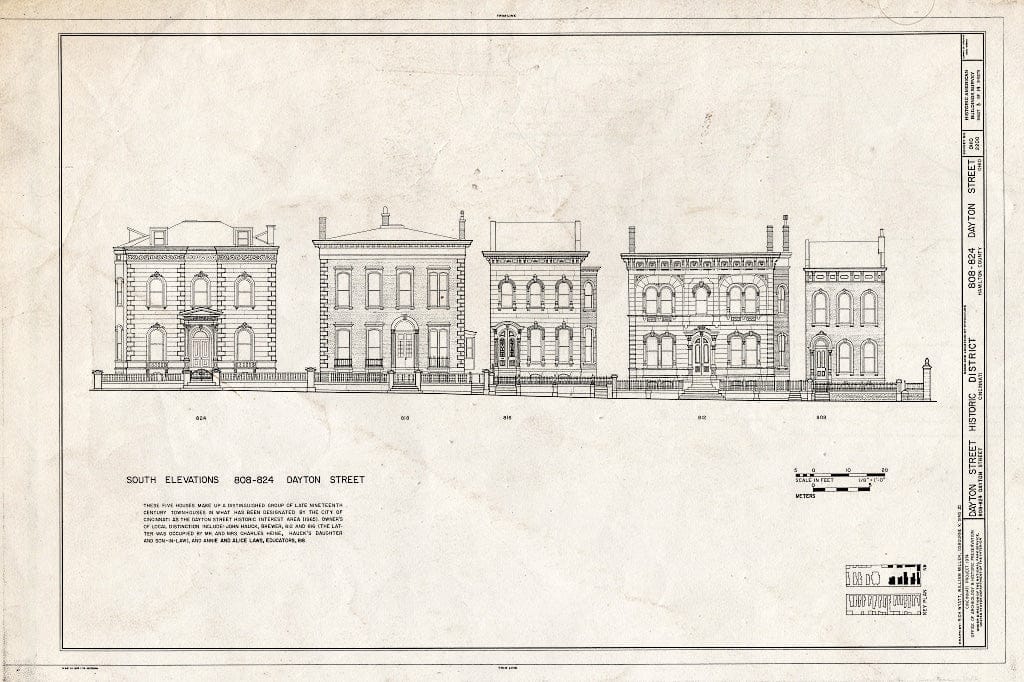 Blueprint HABS Ohio,31-CINT,13- (Sheet 3 of 14) - 808-938 Dayton Street & 923 Bank Street, 808-938 Dayton Street & 923 Bank Street, Cincinnati, Hamilton County, OH