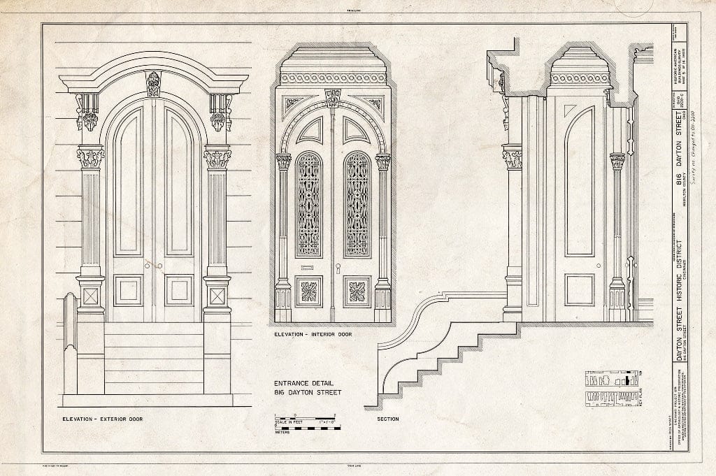 Blueprint HABS Ohio,31-CINT,13- (Sheet 5 of 14) - 808-938 Dayton Street & 923 Bank Street, 808-938 Dayton Street & 923 Bank Street, Cincinnati, Hamilton County, OH