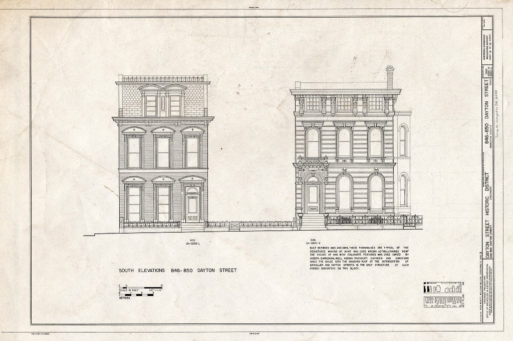 Blueprint HABS Ohio,31-CINT,13- (Sheet 14 of 14) - 808-938 Dayton Street & 923 Bank Street, 808-938 Dayton Street & 923 Bank Street, Cincinnati, Hamilton County, OH