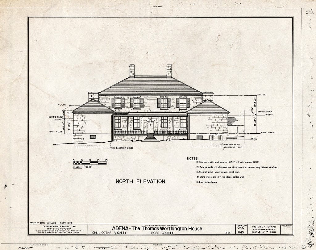 Blueprint HABS Ohio,71-CHILC.V,1- (Sheet 4 of 7) - Adena, Saint Margaret's Cemetery Vicinity, Chillicothe, Ross County, OH