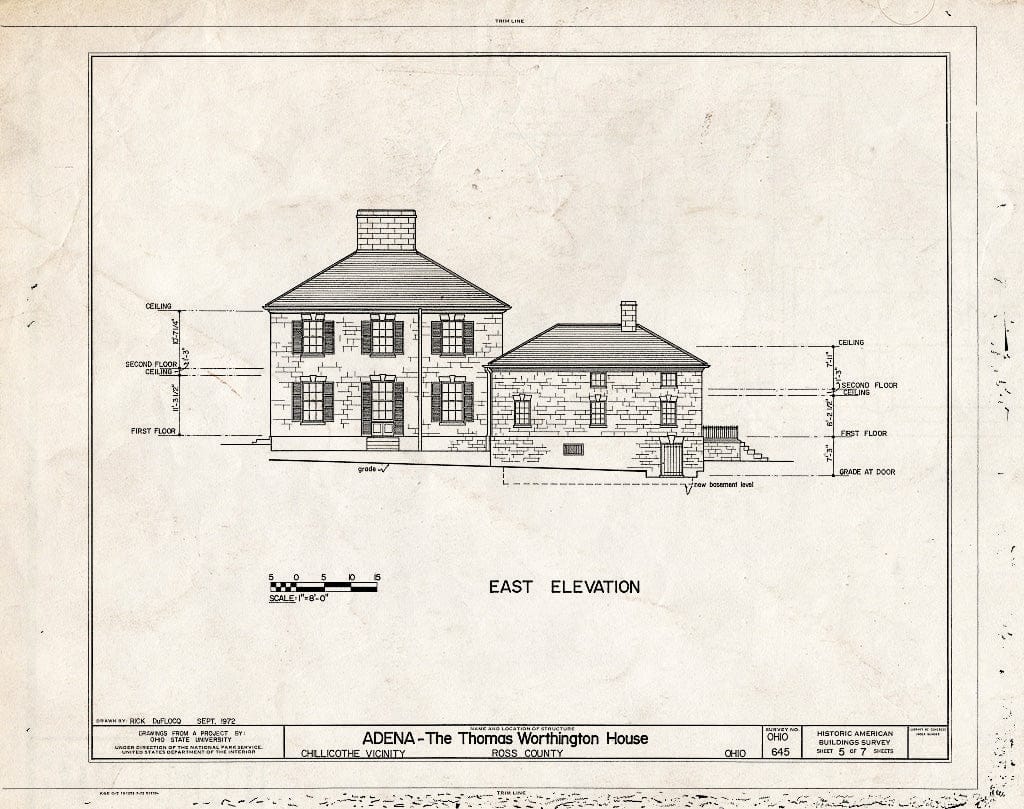 Blueprint HABS Ohio,71-CHILC.V,1- (Sheet 5 of 7) - Adena, Saint Margaret's Cemetery Vicinity, Chillicothe, Ross County, OH