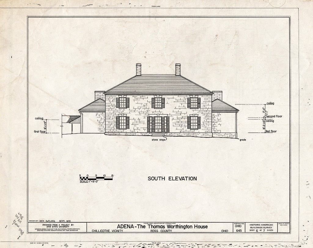 Blueprint HABS Ohio,71-CHILC.V,1- (Sheet 6 of 7) - Adena, Saint Margaret's Cemetery Vicinity, Chillicothe, Ross County, OH