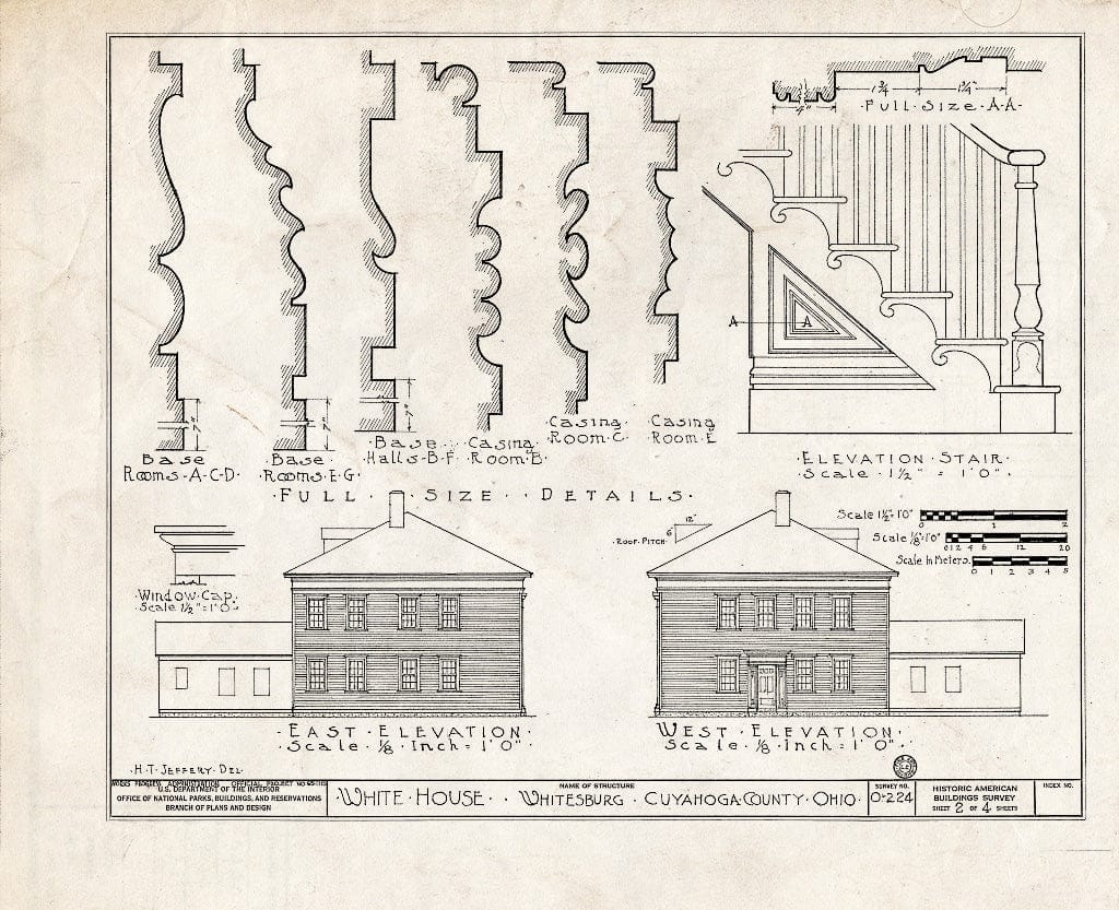 Blueprint HABS Ohio,18-CHAFA.V,1- (Sheet 2 of 4) - White House at Whitesburg, High Street, Chagrin Falls, Cuyahoga County, OH