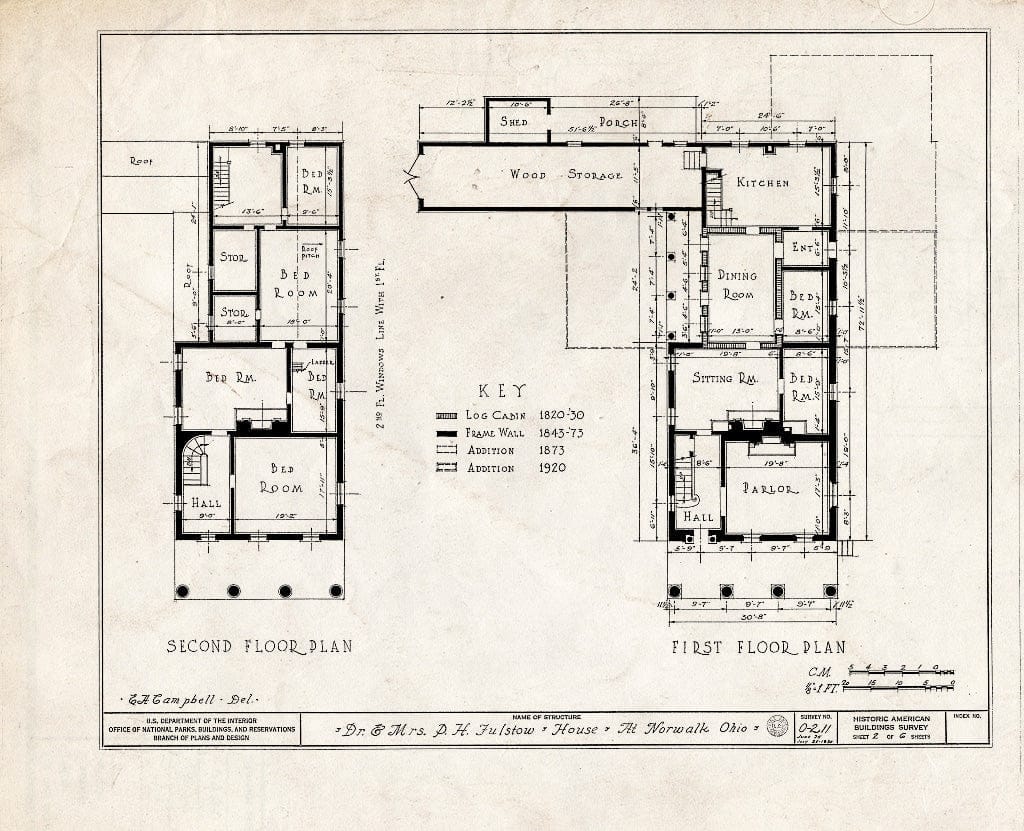 Blueprint HABS Ohio,39-NOWA,2- (Sheet 2 of 6) - Dr. P. H. Fulstow House, 99 West Main Street, Norwalk, Huron County, OH