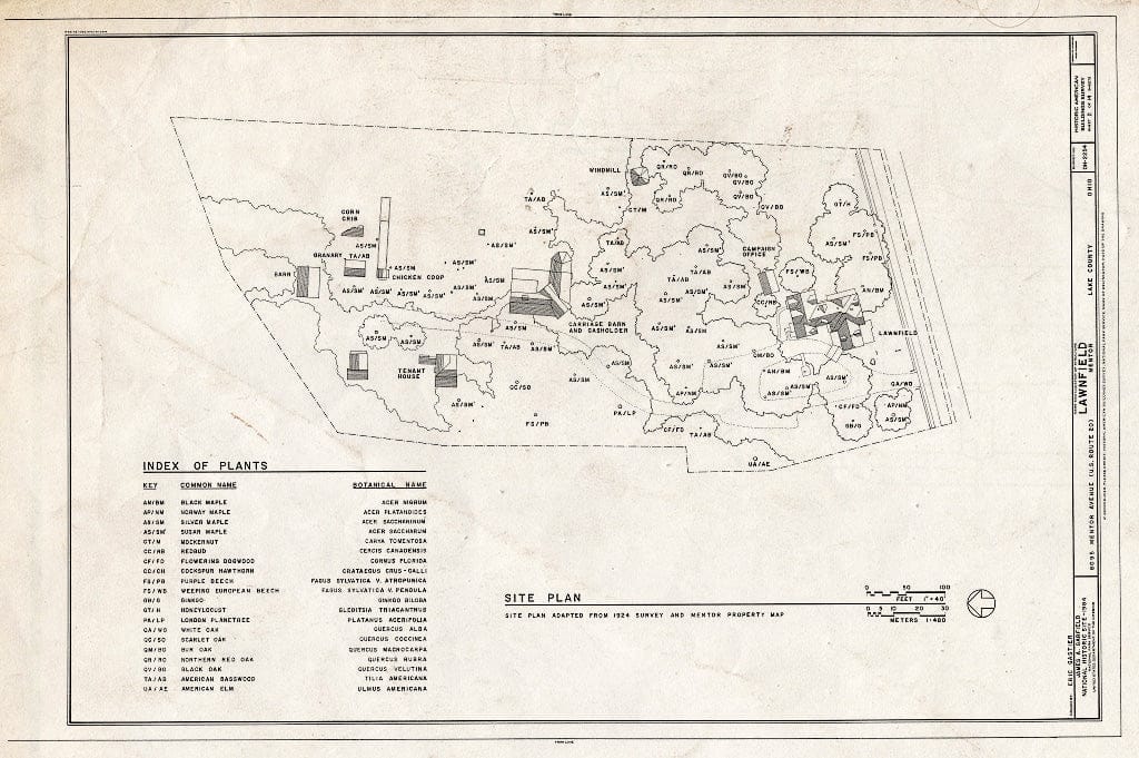 Blueprint HABS Ohio,43-Ment,2- (Sheet 2 of 14) - Lawnfield, 8095 Mentor Avenue (U.S. Route 20), Mentor, Lake County, OH
