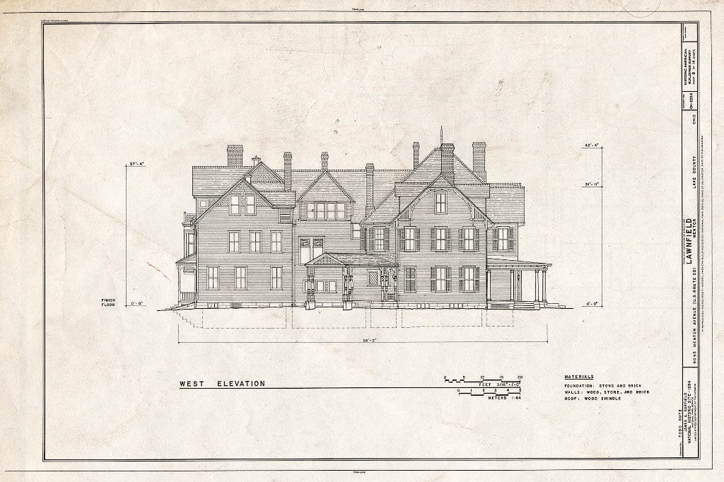 Blueprint HABS Ohio,43-Ment,2- (Sheet 8 of 14) - Lawnfield, 8095 Mentor Avenue (U.S. Route 20), Mentor, Lake County, OH