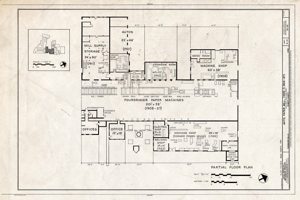 Blueprint HAER Ohio,77-SAGHI,1- (Sheet 8 of 13) - Jaite Paper Mill, 1200 West Highland Road, Sagamore Hills, Summit County, OH