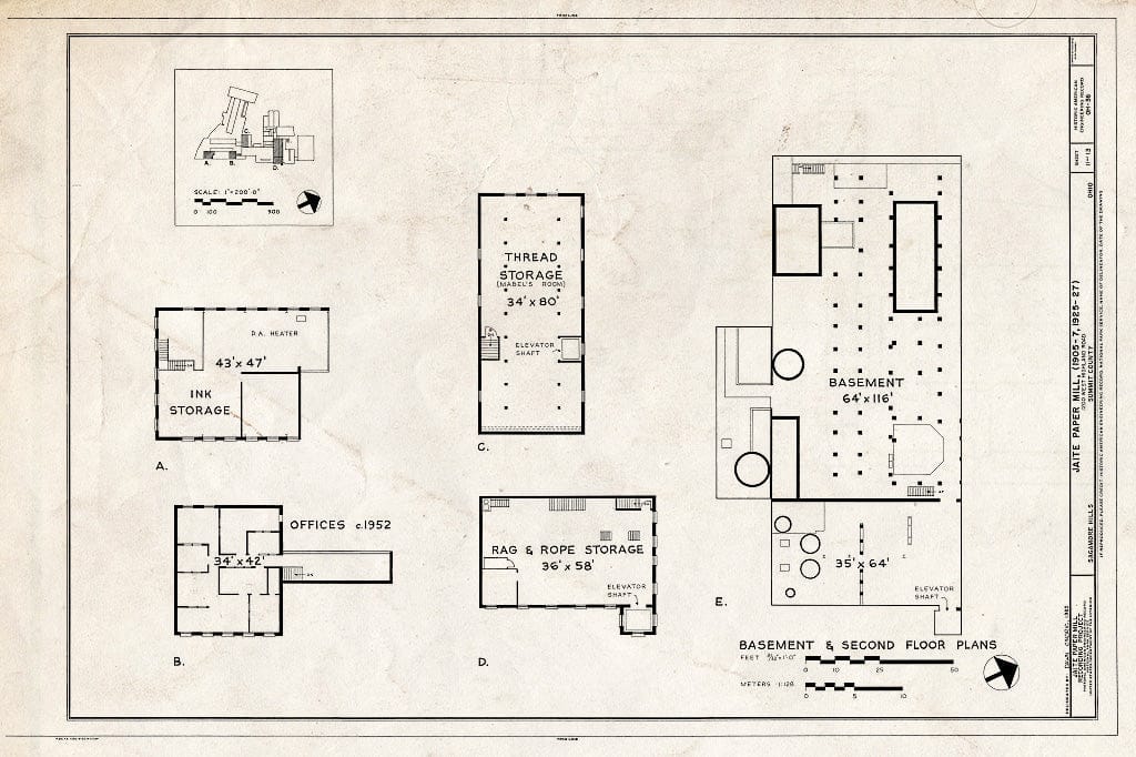 Blueprint HAER Ohio,77-SAGHI,1- (Sheet 11 of 13) - Jaite Paper Mill, 1200 West Highland Road, Sagamore Hills, Summit County, OH