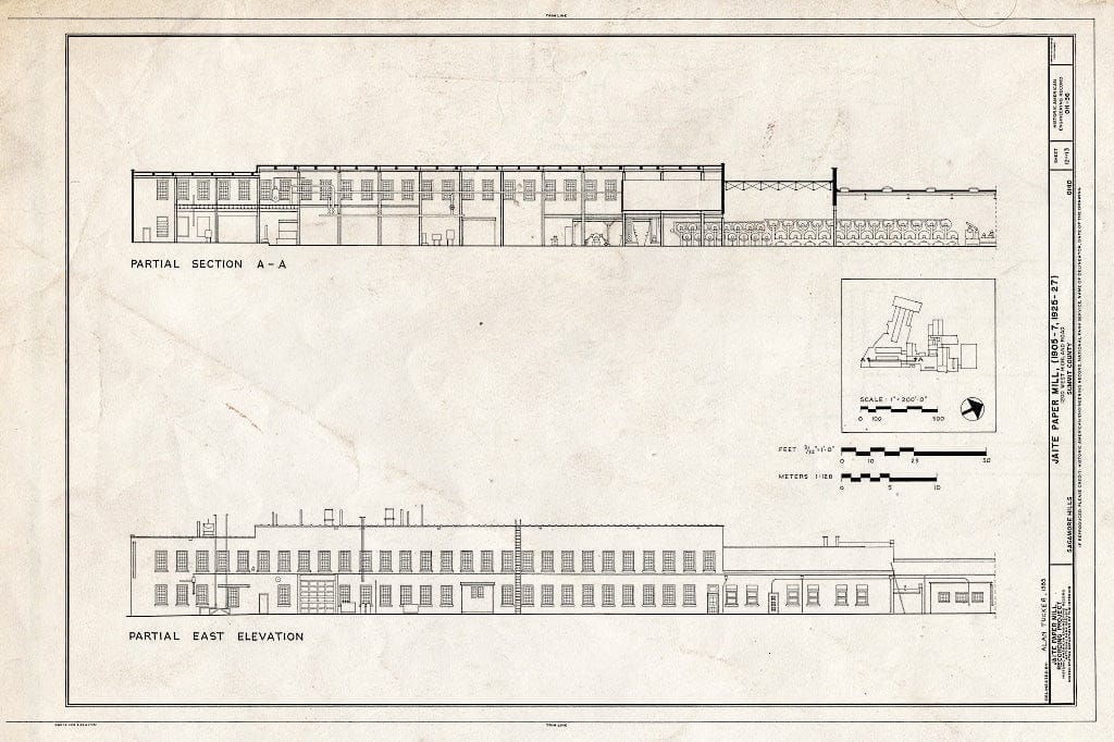 Blueprint HAER Ohio,77-SAGHI,1- (Sheet 12 of 13) - Jaite Paper Mill, 1200 West Highland Road, Sagamore Hills, Summit County, OH