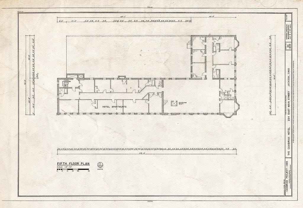 Blueprint HABS Ohio,40-Jack,1- (Sheet 4 of 4) - Cambrian Hotel, 254 East Main Street, Jackson, Jackson County, OH