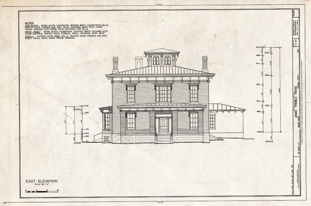 Blueprint HABS Ohio,59-MTGIL,1- (Sheet 6 of 11) - James Trimble House, 187 Iberia Street, Mount Gilead, Morrow County, OH