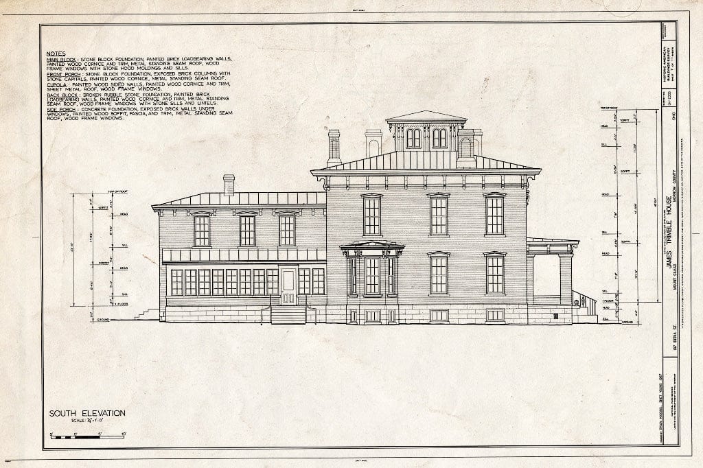 Blueprint HABS Ohio,59-MTGIL,1- (Sheet 7 of 11) - James Trimble House, 187 Iberia Street, Mount Gilead, Morrow County, OH