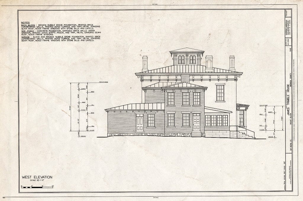 Blueprint HABS Ohio,59-MTGIL,1- (Sheet 8 of 11) - James Trimble House, 187 Iberia Street, Mount Gilead, Morrow County, OH