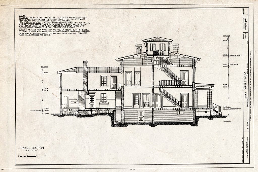 Blueprint HABS Ohio,59-MTGIL,1- (Sheet 10 of 11) - James Trimble House, 187 Iberia Street, Mount Gilead, Morrow County, OH