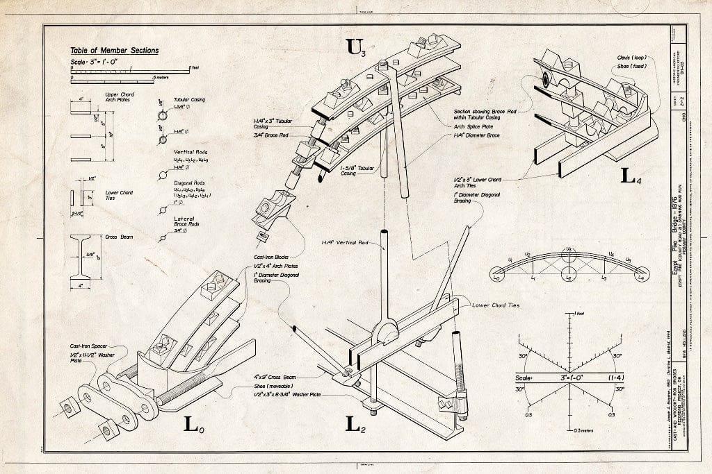 Blueprint HAER Ohio,65-NEWHO,1- (Sheet 2 of 2) - Egypt Pike Bridge, Egypt Pike (County Road 21) Spanning Mud Run, New Holland, Pickaway County, OH