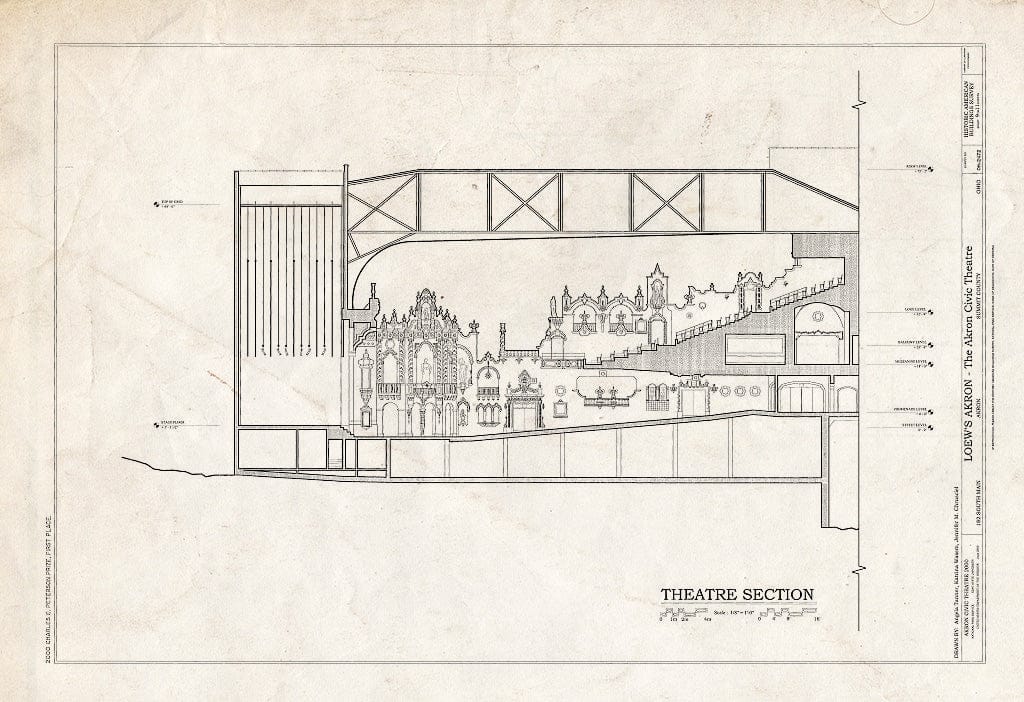 Blueprint HABS Ohio,77-AKRO,9- (Sheet 9 of 11) - Loew's Akron, 182 South Main Street, Akron, Summit County, OH
