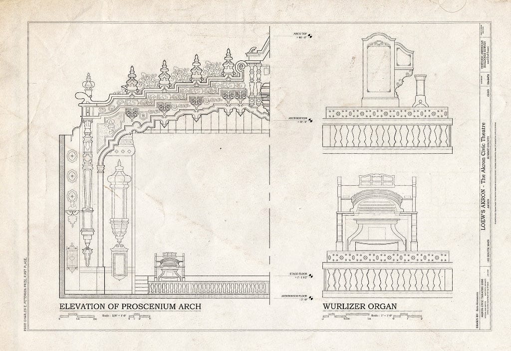 Blueprint HABS Ohio,77-AKRO,9- (Sheet 10 of 11) - Loew's Akron, 182 South Main Street, Akron, Summit County, OH