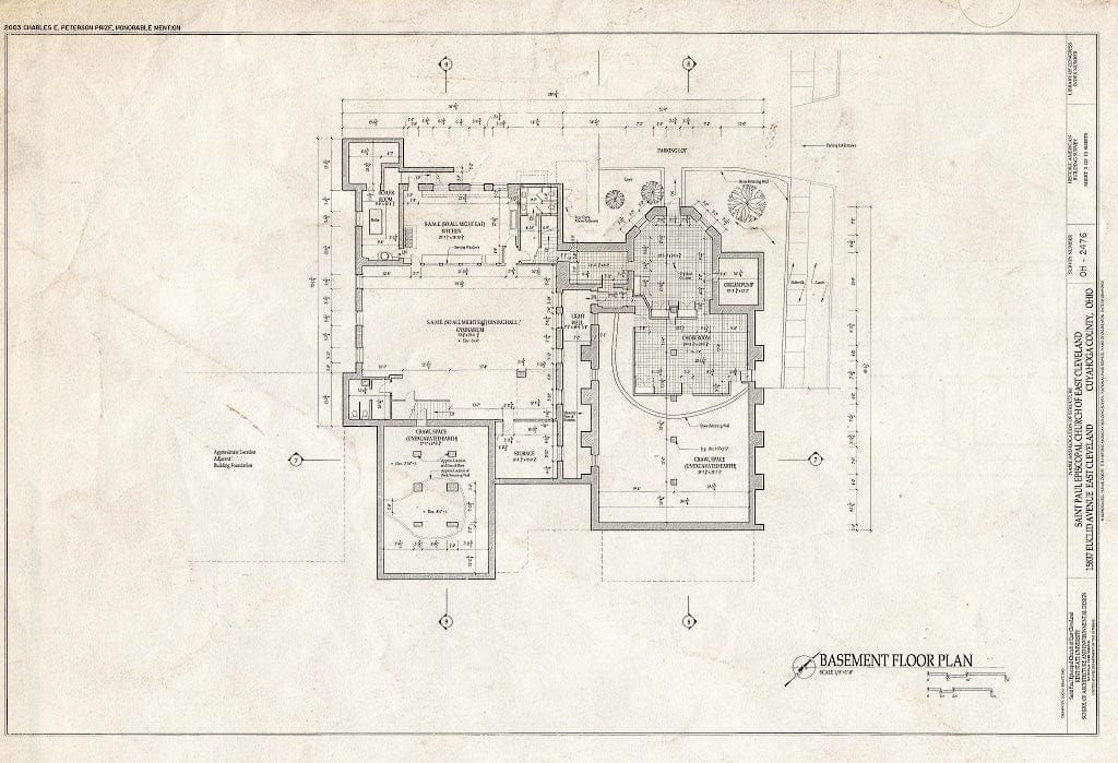 Blueprint HABS OH-2476 (Sheet 3 of 13) - St. Paul Episcopal Church of East Cleveland, 15837 Euclid Avenue, East Cleveland, Cuyahoga County, OH