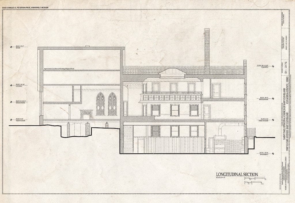 Blueprint HABS OH-2476 (Sheet 9 of 13) - St. Paul Episcopal Church of East Cleveland, 15837 Euclid Avenue, East Cleveland, Cuyahoga County, OH