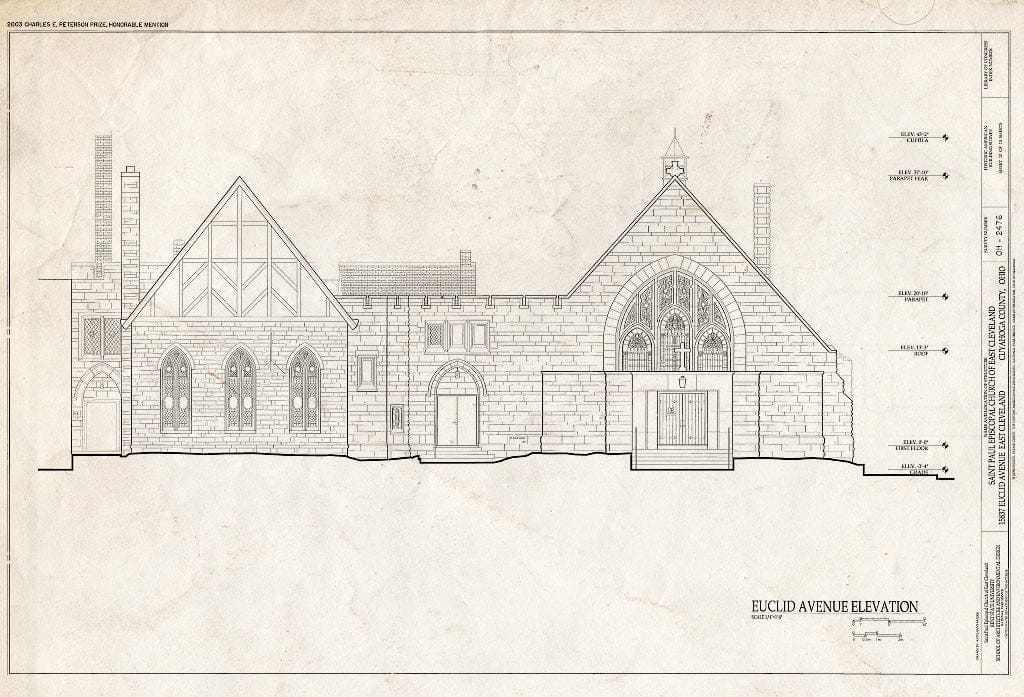 Blueprint HABS OH-2476 (Sheet 10 of 13) - St. Paul Episcopal Church of East Cleveland, 15837 Euclid Avenue, East Cleveland, Cuyahoga County, OH