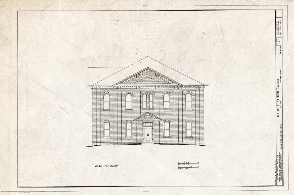 Blueprint HABS OKLA,11-TAHL,2- (Sheet 4 of 6) - Cherokee National Capitol Building, 101-29 South Muskogee Avenue, Tahlequah, Cherokee County, OK