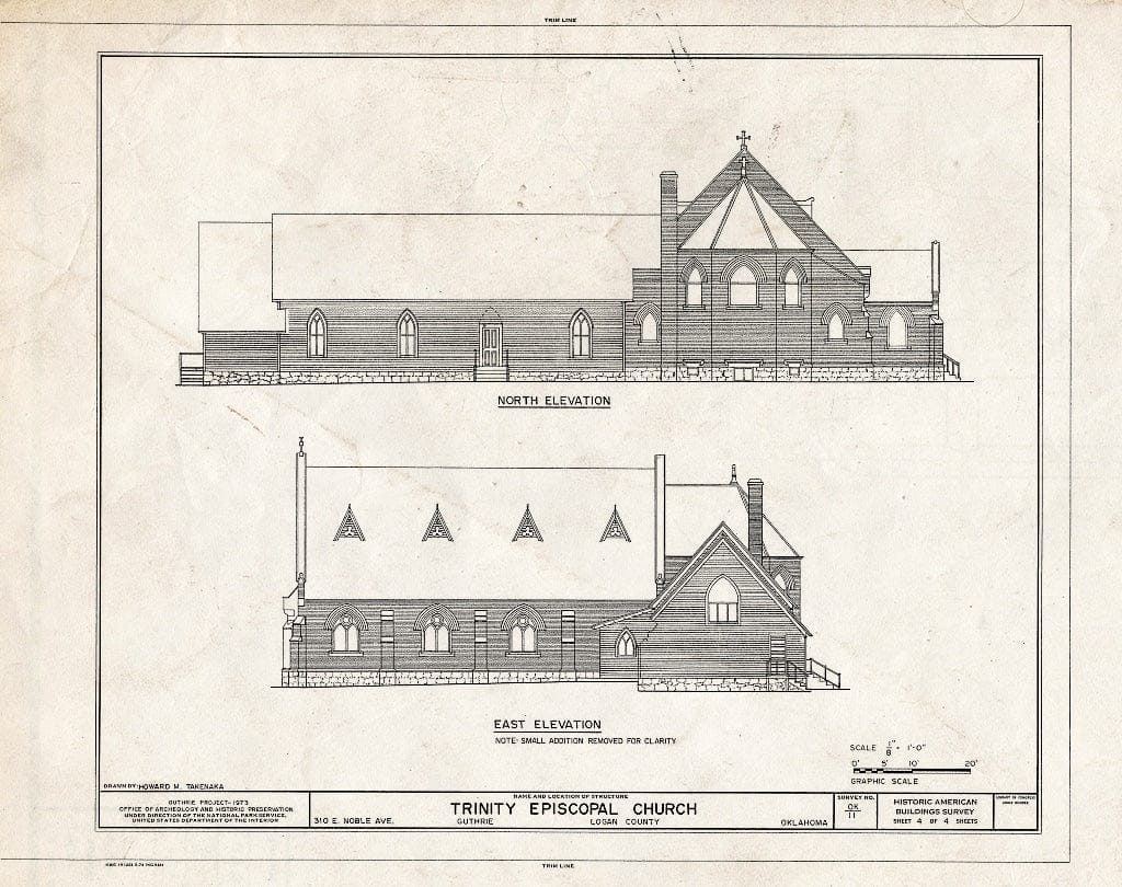 Blueprint HABS OKLA,42-Guth,1A- (Sheet 4 of 4) - Trinity Episcopal Church, 310 East Noble Avenue, Guthrie, Logan County, OK