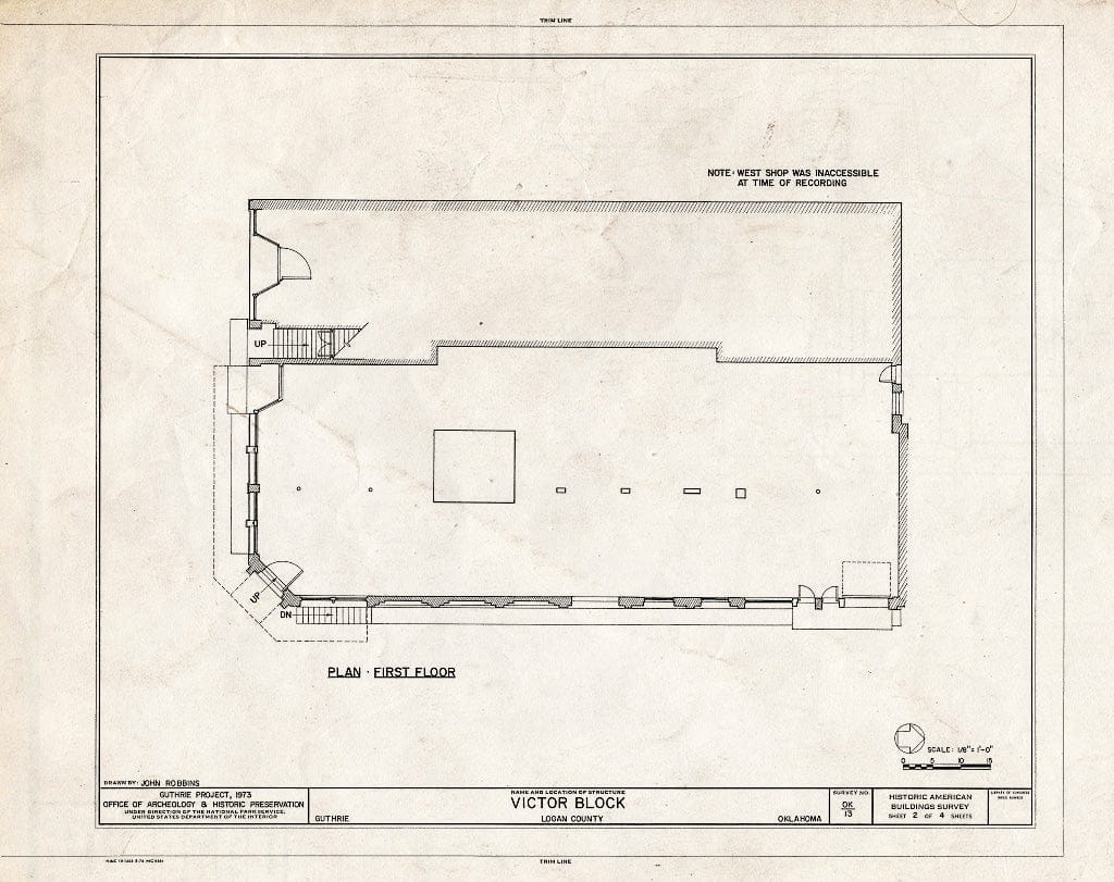 Blueprint HABS OKLA,42-Guth,1C- (Sheet 2 of 4) - Victor Block, 202 West Harrison Avenue, Guthrie, Logan County, OK