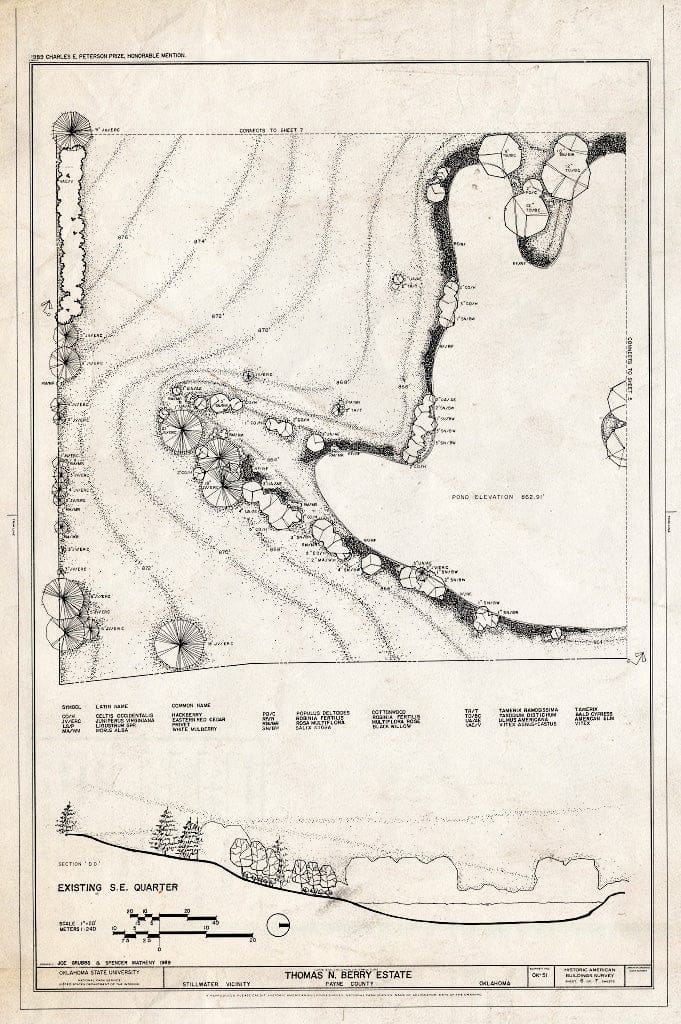 Blueprint HABS OKLA,60-STIWA.V,1- (Sheet 6 of 7) - Thomas N. Berry Estate, U.S. Route 177, Stillwater, Payne County, OK
