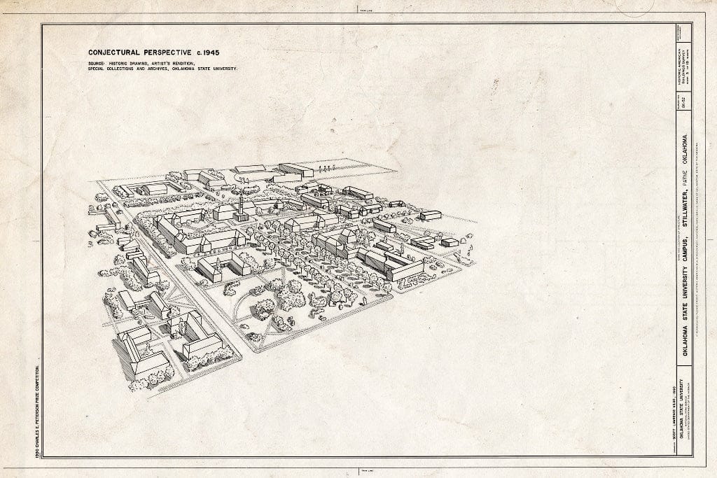 Blueprint HABS OKLA,60-STIWA,1- (Sheet 3 of 10) - Oklahoma State University Campus, Stillwater, Payne County, OK
