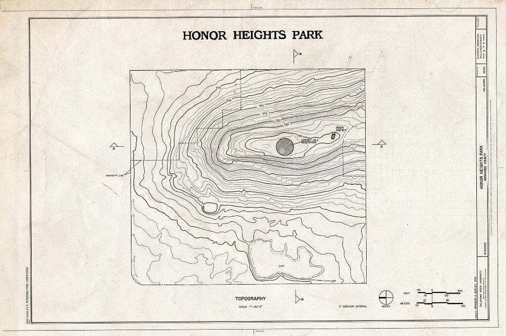 Blueprint HABS OKLA,51-Musk,2- (Sheet 3 of 7) - Honor Heights Park, Agency Hill, Muskogee, Muskogee County, OK