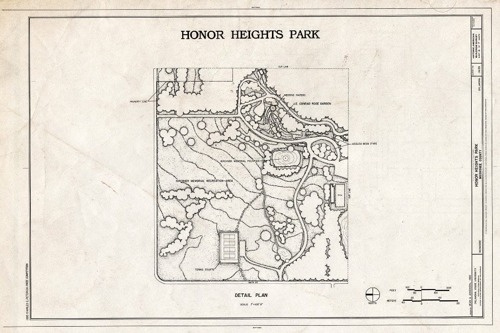Blueprint HABS OKLA,51-Musk,2- (Sheet 6 of 7) - Honor Heights Park, Agency Hill, Muskogee, Muskogee County, OK
