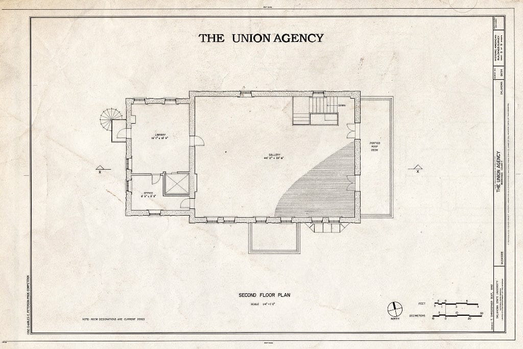 Blueprint HABS OKLA,51-Musk,3- (Sheet 3 of 9) - The Union Agency, Honor Heights Park, Muskogee, Muskogee County, OK