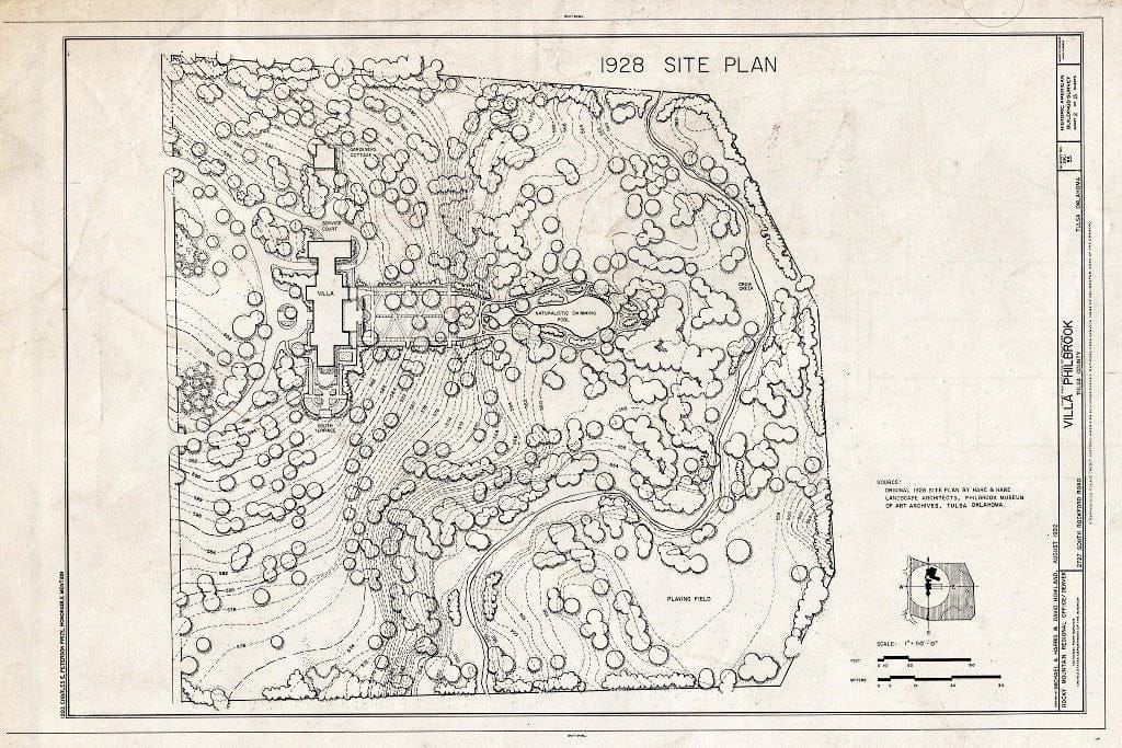 Blueprint HABS OKLA,72-Tulsa,1- (Sheet 2 of 13) - Villa Philbrook, 2727 South Rockford Road, Tulsa, Tulsa County, OK