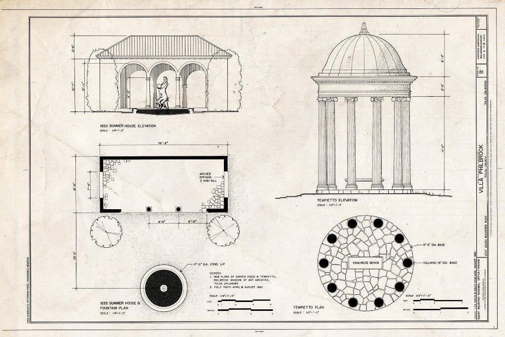 Blueprint HABS OKLA,72-Tulsa,1- (Sheet 6 of 13) - Villa Philbrook, 2727 South Rockford Road, Tulsa, Tulsa County, OK