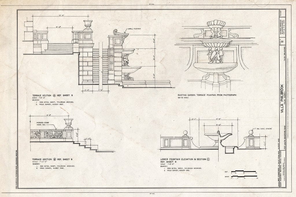 Blueprint HABS OKLA,72-Tulsa,1- (Sheet 10 of 13) - Villa Philbrook, 2727 South Rockford Road, Tulsa, Tulsa County, OK