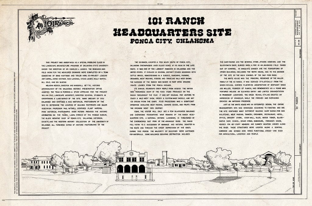 Blueprint Title Sheet - 101 Ranch, State Highway 156 Between Ponca City & Marland, Ponca City, Kay County, OK