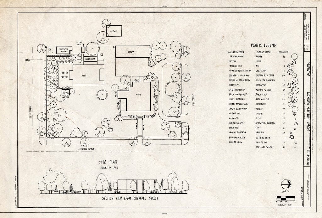 Blueprint HABS OKLA,74-Barts,1- (Sheet 2 of 5) - Frank Phillips Mansion, 1107 South Cherokee, Bartlesville, Washington County, OK