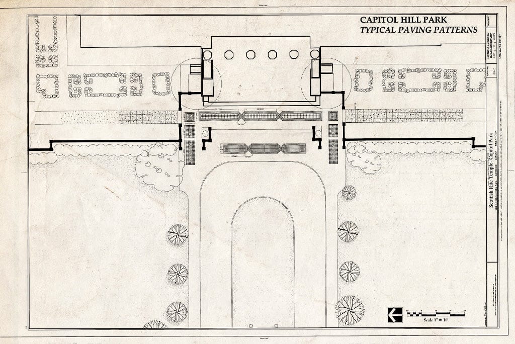 Blueprint Typical Paving Patterns - Capitol Park, 900 East Oklahoma Avenue, Guthrie, Logan County, OK