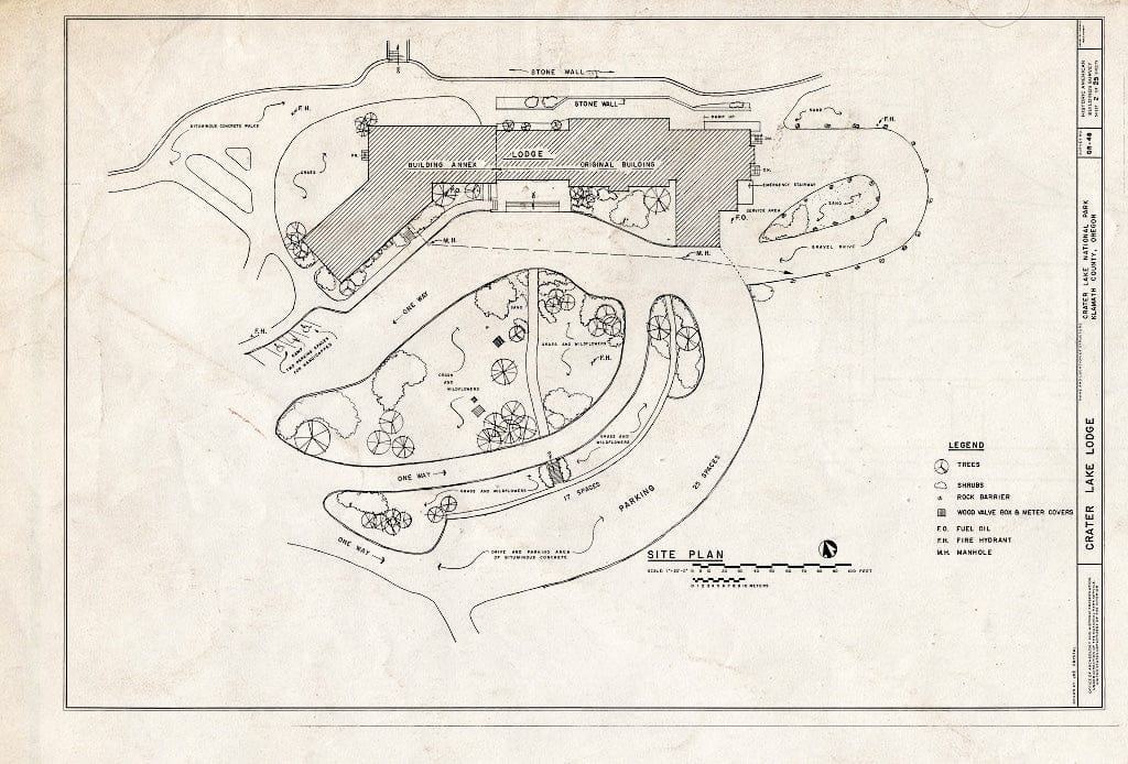 Blueprint HABS ORE,18-CRALA,1- (Sheet 2 of 25) - Crater Lake Lodge, Off Route 62, Klamath Falls, Klamath County, OR