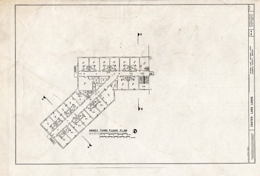 Blueprint HABS ORE,18-CRALA,1- (Sheet 9 of 25) - Crater Lake Lodge, Off Route 62, Klamath Falls, Klamath County, OR