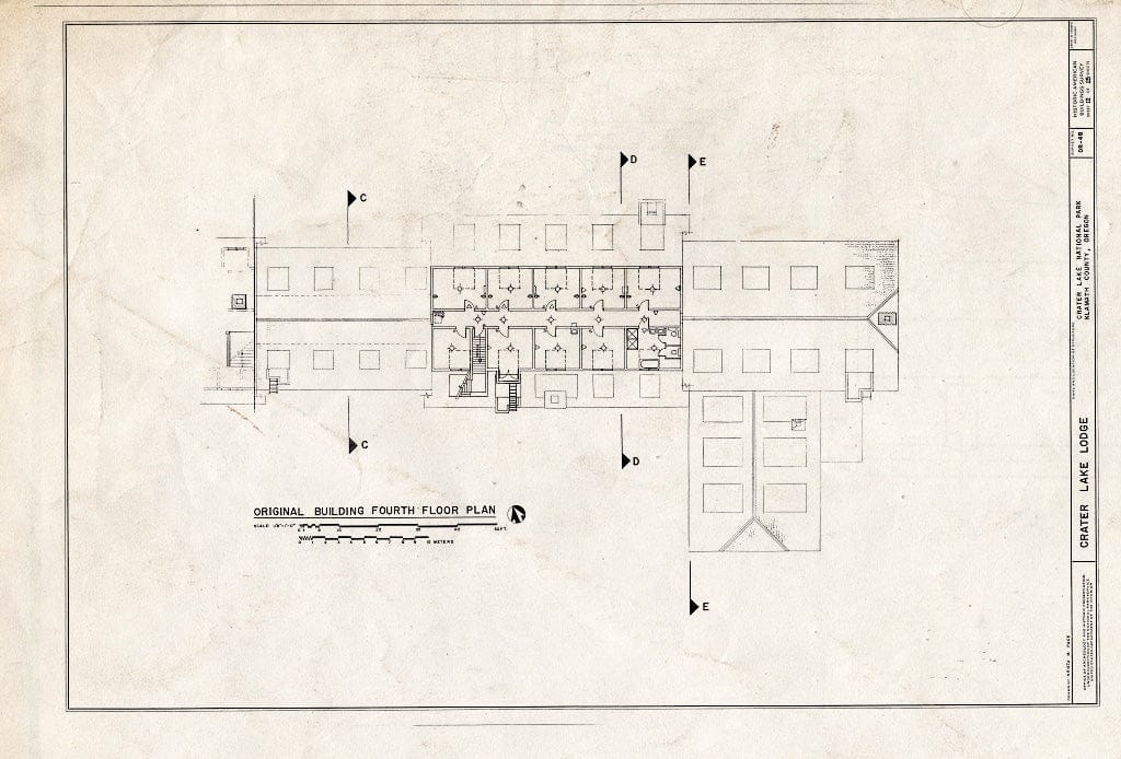 Blueprint HABS ORE,18-CRALA,1- (Sheet 12 of 25) - Crater Lake Lodge, Off Route 62, Klamath Falls, Klamath County, OR