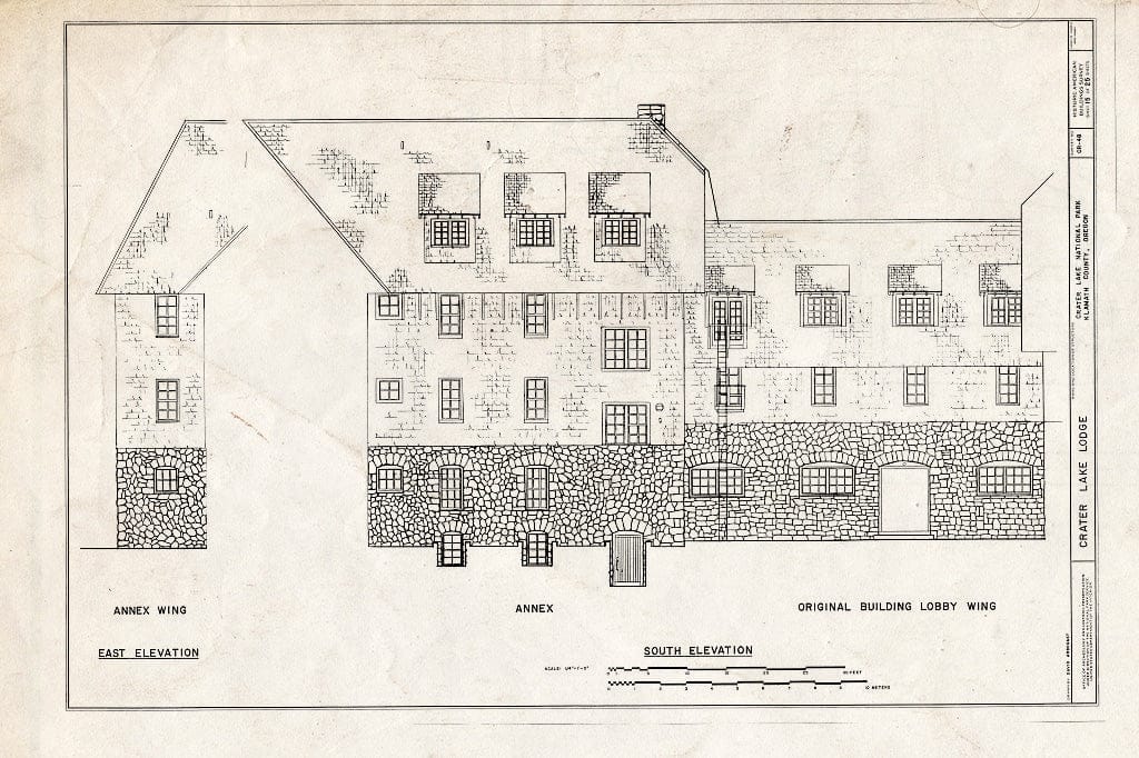 Blueprint HABS ORE,18-CRALA,1- (Sheet 15 of 25) - Crater Lake Lodge, Off Route 62, Klamath Falls, Klamath County, OR