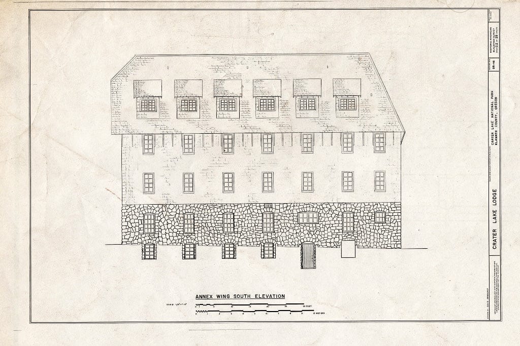 Blueprint HABS ORE,18-CRALA,1- (Sheet 22 of 25) - Crater Lake Lodge, Off Route 62, Klamath Falls, Klamath County, OR