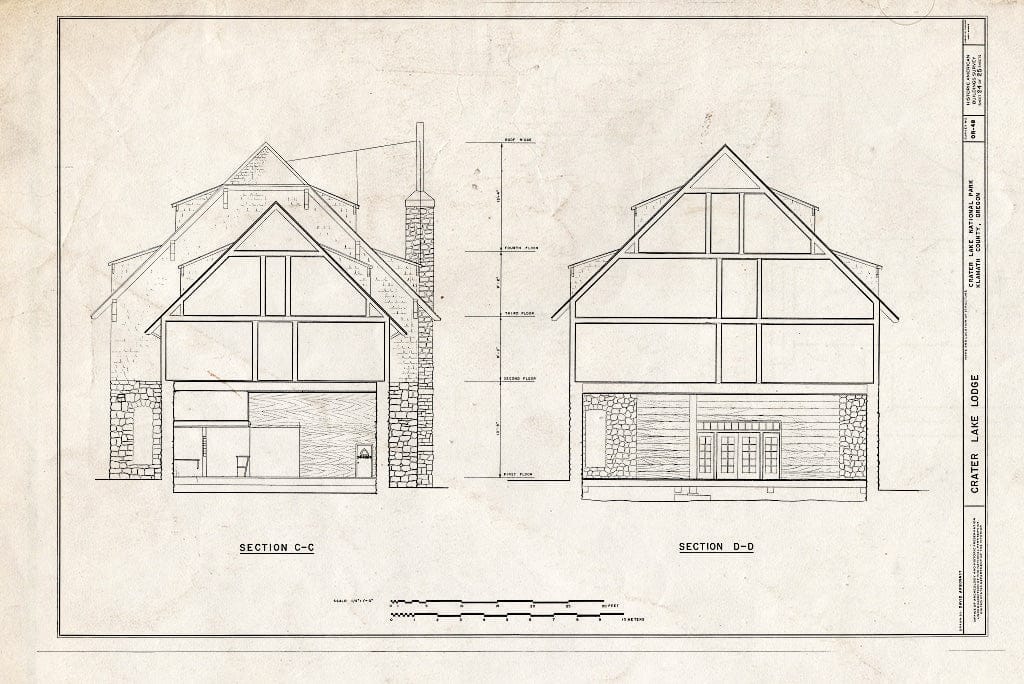 Blueprint HABS ORE,18-CRALA,1- (Sheet 24 of 25) - Crater Lake Lodge, Off Route 62, Klamath Falls, Klamath County, OR