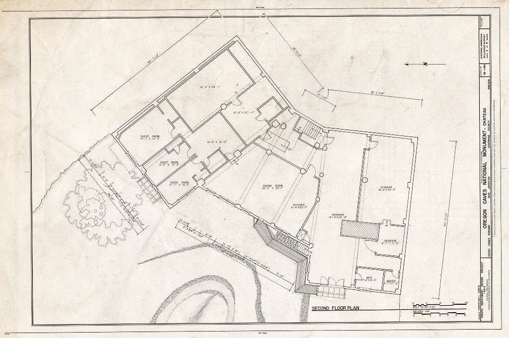 Blueprint HABS ORE,17-CAJU,1A- (Sheet 2 of 8) - Oregon Caves National Monument, Chateau, 19000 Caves Highway, Cave Junction, Josephine County, OR