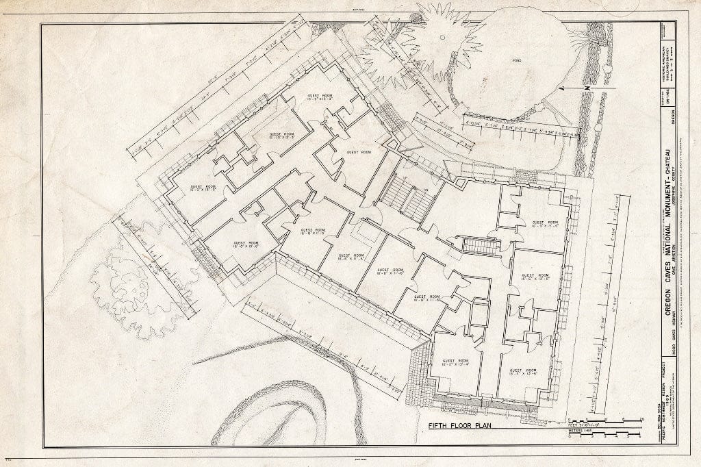 Blueprint HABS ORE,17-CAJU,1A- (Sheet 5 of 8) - Oregon Caves National Monument, Chateau, 19000 Caves Highway, Cave Junction, Josephine County, OR