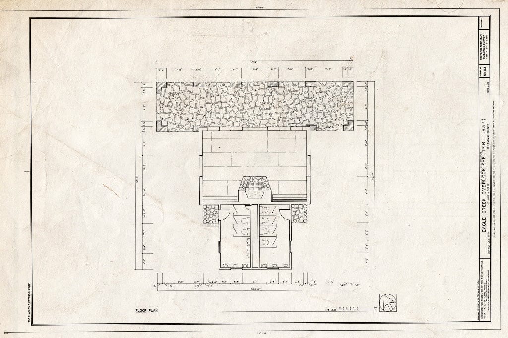 Blueprint HABS ORE,26-Bond.V,1- (Sheet 4 of 9) - Eagle Creek Overlook Shelter, Columbia Gorge,Oregon-Washington Border, Bonneville, Multnomah County, OR